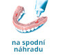 spodní zubní náhrada Jak nanést fixační krém na spodní náhradu